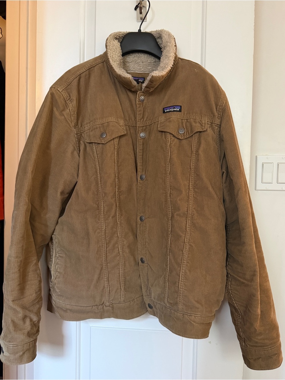 Patagonia Men's Tan Corduroy Sherpa-Lined Jacket